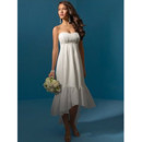 Classic Charming Chiffon Asymmetric High-Low Beach Wedding Dress