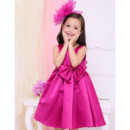 Affordable Cute Empire Sleeveless Short Satin Little Girls Party Dress