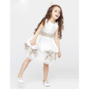 Ball Gown Knee Length Flower Girl Princess Dress with Sashes