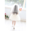 Pretty White Tulle Flower Girl Veils with Tiaras