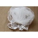 Pretty White Tulle Flower Girl Veils with Tiaras