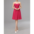 Trendy Classic Simple Empire Sweetheart Knee Length Chiffon Bridesmaid Dress