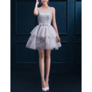 Beautiful A-Line Sleeveless Short Beading Lace-Up Cocktail Dress