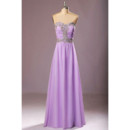 Cheap Custom Vintage Sweetheart Full Length Chiffon Rhinestone Evening Dress