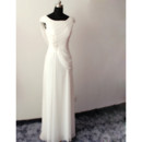 Amazing Modern Sheath Sleeveless Floor Length Chiffon Wedding Dress