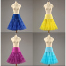 Women's Candy Color Organza Knee Length Wedding Petticoat/ Skirts