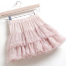 Girls' Tulle Mini Skirts with Beads and Ruffle