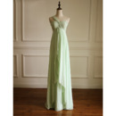 Custom Charming Empire One Shoulder Long Chiffon Bridesmaid Dress