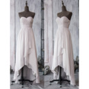 Custom Designer Sweetheart High-Low Asymmetric Chiffon Bridesmaid Dress