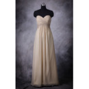 Custom Empire Sweetheart Floor Length Chiffon Bridesmaid Dress