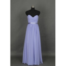 Inexpensive Simple Sweetheart Sleeveless Floor Length Chiffon Bridesmaid Dress