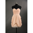 Designer Column Sweetheart Mini/ Short Chiffon Bridesmaid Dress