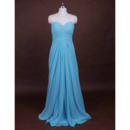 Custom Summer Sheath Sweetheart Long Chiffon Beach Bridesmaid Dress