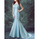 Affordable Designer Mermaid Long Satin Formal Evening Dress