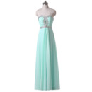 Custom Modest Sweetheart Long Chiffon Prom Evening Dress for Women