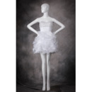 Classic Pretty Sweetheart Short Ruffle Skirt White Homecoming Dress