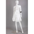 Discount Custom Sweetheart Sleeveless Mini/ Short Satin Homecoming Dress