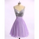 Sexy A-Line Sweetheart Short Chiffon Homecoming Dress with Straps