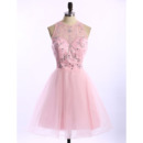 Designer Pretty A-Line Sleeveless Short Organza Junior Homecoming Dress