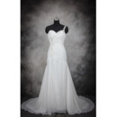 Custom One Shoulder Sweetheart Floor Length Satin Wedding Dress