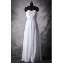 Classic Empire Sweetheart Sleeveless Floor Length Chiffon Plus Size Wedding Dress