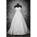Custom Designer Ball Gown Sweetheart Court Train Satin Plus Size Wedding Dress
