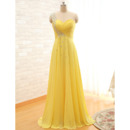 Women's Inexpensive One Shoulder Sweetheart Long Chiffon Evening Dress