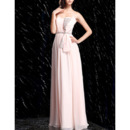 Elegant Sweetheart Floor Length Chiffon Formal Evening Dress with Bows