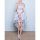 Inexpensive Hipster Sweetheart High-Low Layered Skirt Homecoming Dress