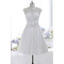 Discount Simple A-Line Sleeveless Knee Length Taffeta Wedding Dress