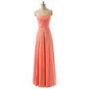 Discount Sweetheart Long Chiffon Bridesmaid/ Wedding Party Dress