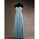 Designer Sweetheart Floor Length Chiffon Lace-Up Bridesmaid Dress