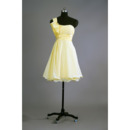 Simple One Shoulder Short Chiffon Bridesmaid/ Homecoming Dress