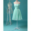 Simple Sweetheart Knee Length Chiffon Bridesmaid/ Homecoming Dress