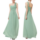 Amazing One Shoulder Sweetheart Long Chiffon Bridesmaid Dress