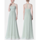 Affordable Classy Sleeveless Long Chiffon Bridesmaid Dress