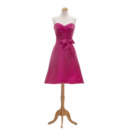 Cheap Simple A-Line Sweetheart Short Taffeta Bridesmaid Dress