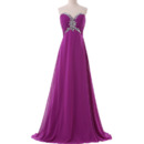 Empire Waist Sweetheart Long Chiffon Formal Evening Dress