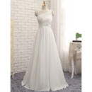 Simple Classy One Shoulder Floor Length Chiffon Prom Evening/ Wedding Party Dress