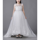 Affordable Stunning Sleeveless High-Low Organza Flower Girl Dress
