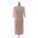 Elegant 3/4 Long Sleeves Tea Length Lace Mother Dress with Jackets