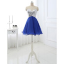 Cheap Empire waist A-Line Sweetheart Short Lace Chiffon Homecoming Dress