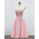 Modest Sweetheart Mini/ Short Chiffon Formal Homecoming/ Party Dress