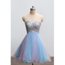 Discount Blush Sweetheart Mini/ Short Rhinestone Formal Homecoming Dress