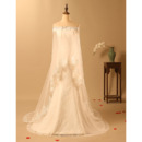 Modern Sheath Off-the-shoulder Wedding Dress with Organza Cloak