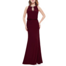 Inexpensive Full Length Chiffon Purple Formal Evening Dress