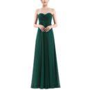 Simple Sweetheart Floor Length Chiffon Lace-Up Formal Evening Dress