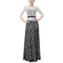Discount Long Lace Two-Piece Formal Evening Dress with 3/4 Long Sleeves