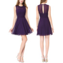 Affordable A-Line Sleeveless Mini/ Short Chiffon Homecoming Dress