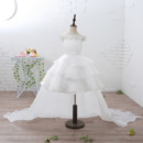 Stunning Lovely A-Line Short Flower Girl Dresses with Detachable Trains